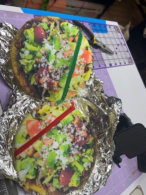two supreme taco coin purses