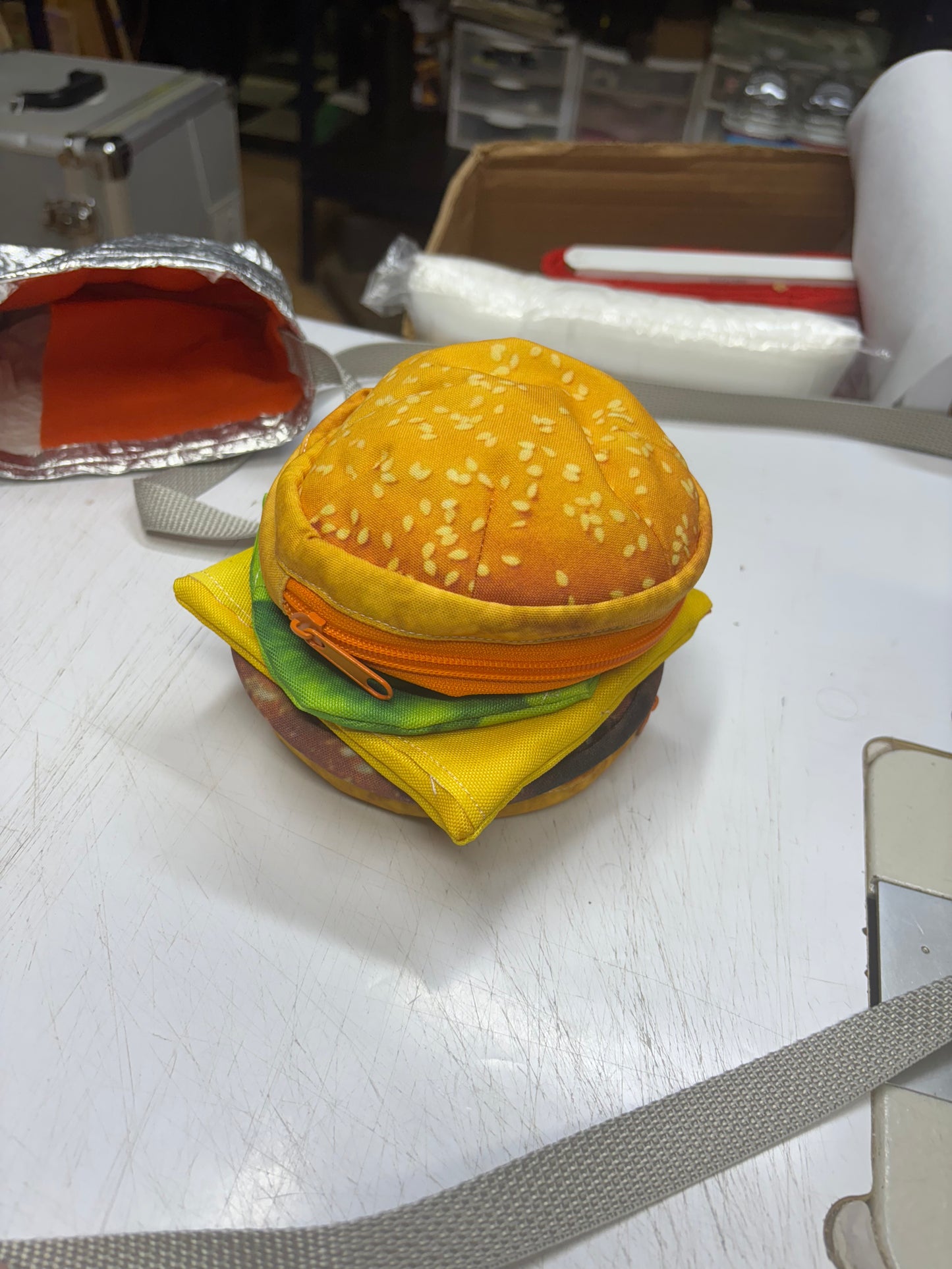 hamburger wallet with crossbody
