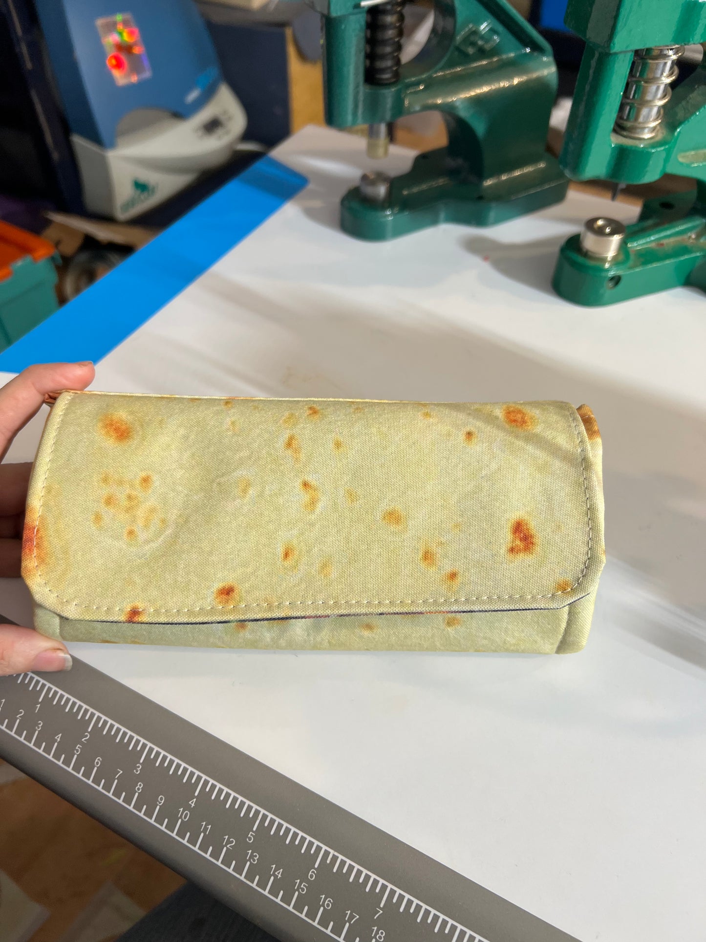 Burrito wallet with foil crossbody