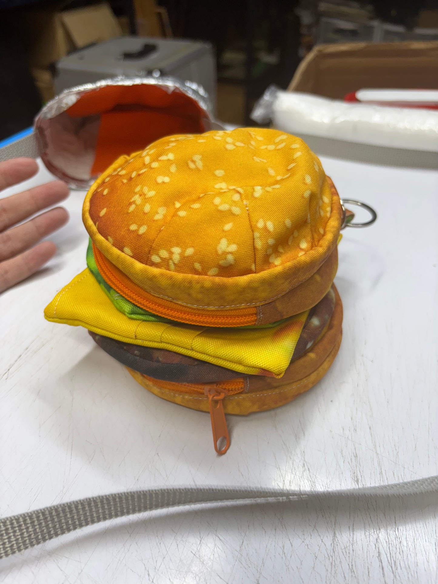hamburger wallet with crossbody