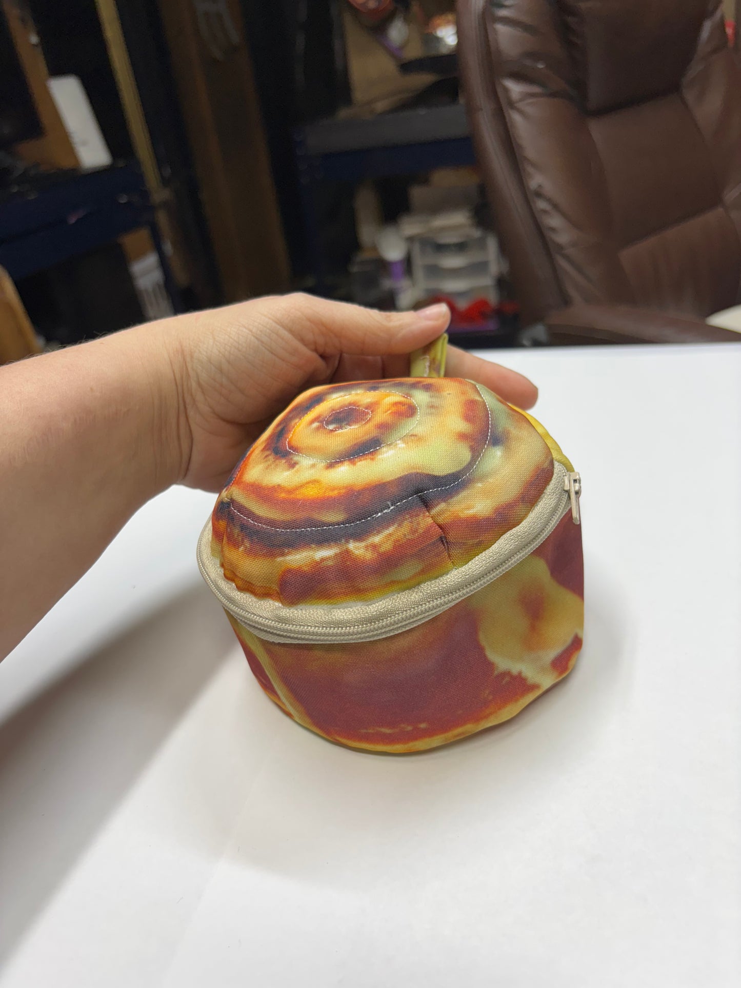 Cinnamon roll small trinket bag