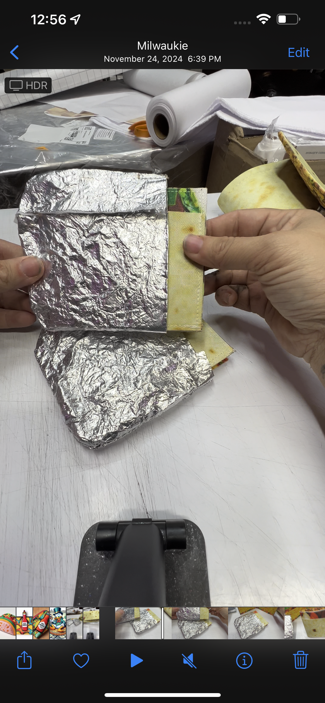 Men’s fold wallet with tinfoil sleeve