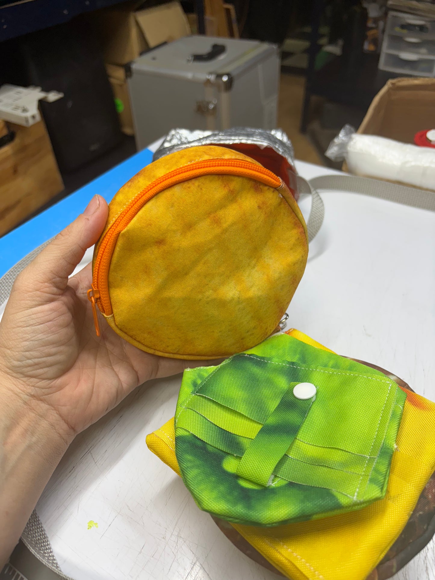 hamburger wallet with crossbody