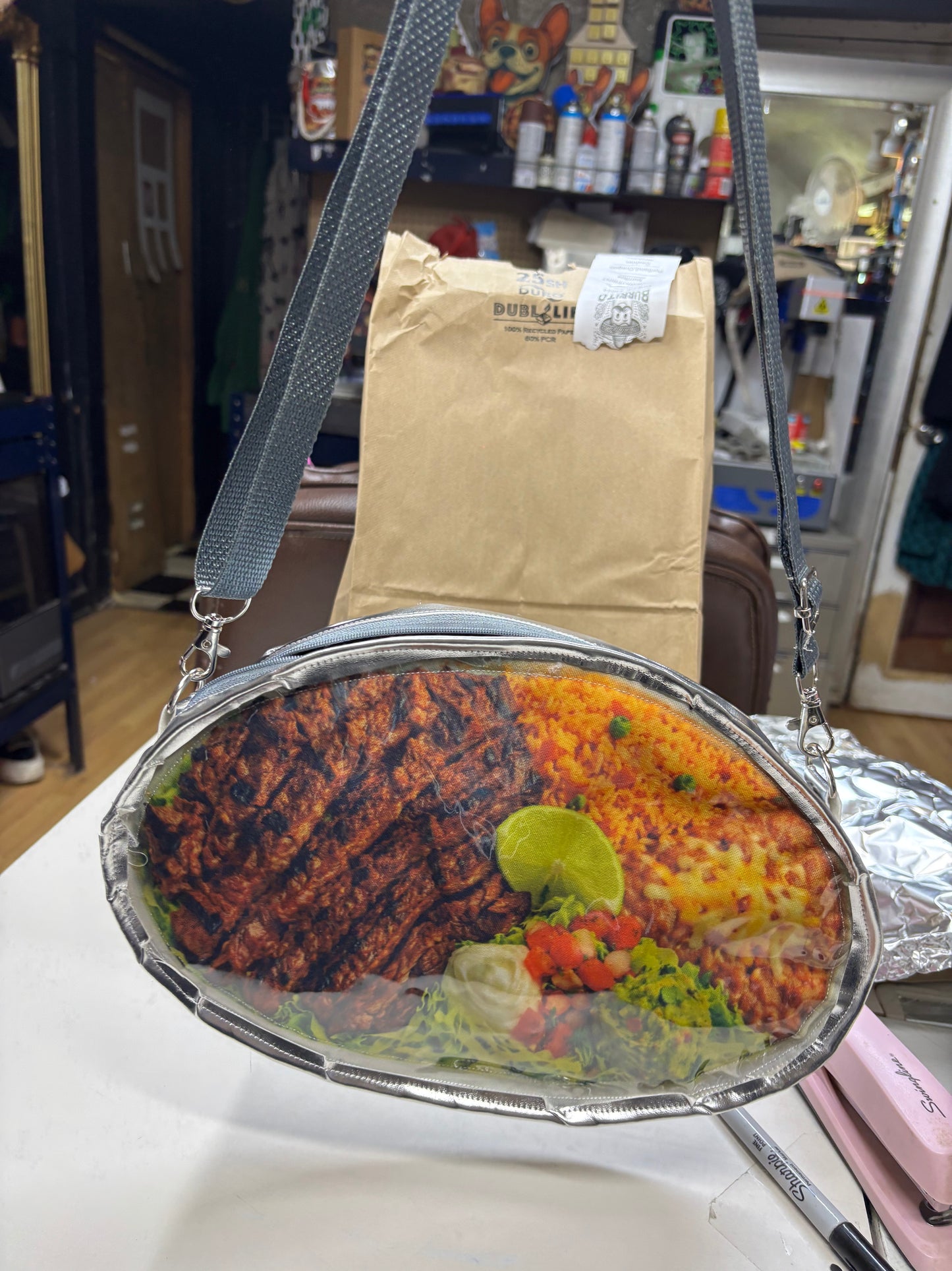 Carne Asada plate handbag