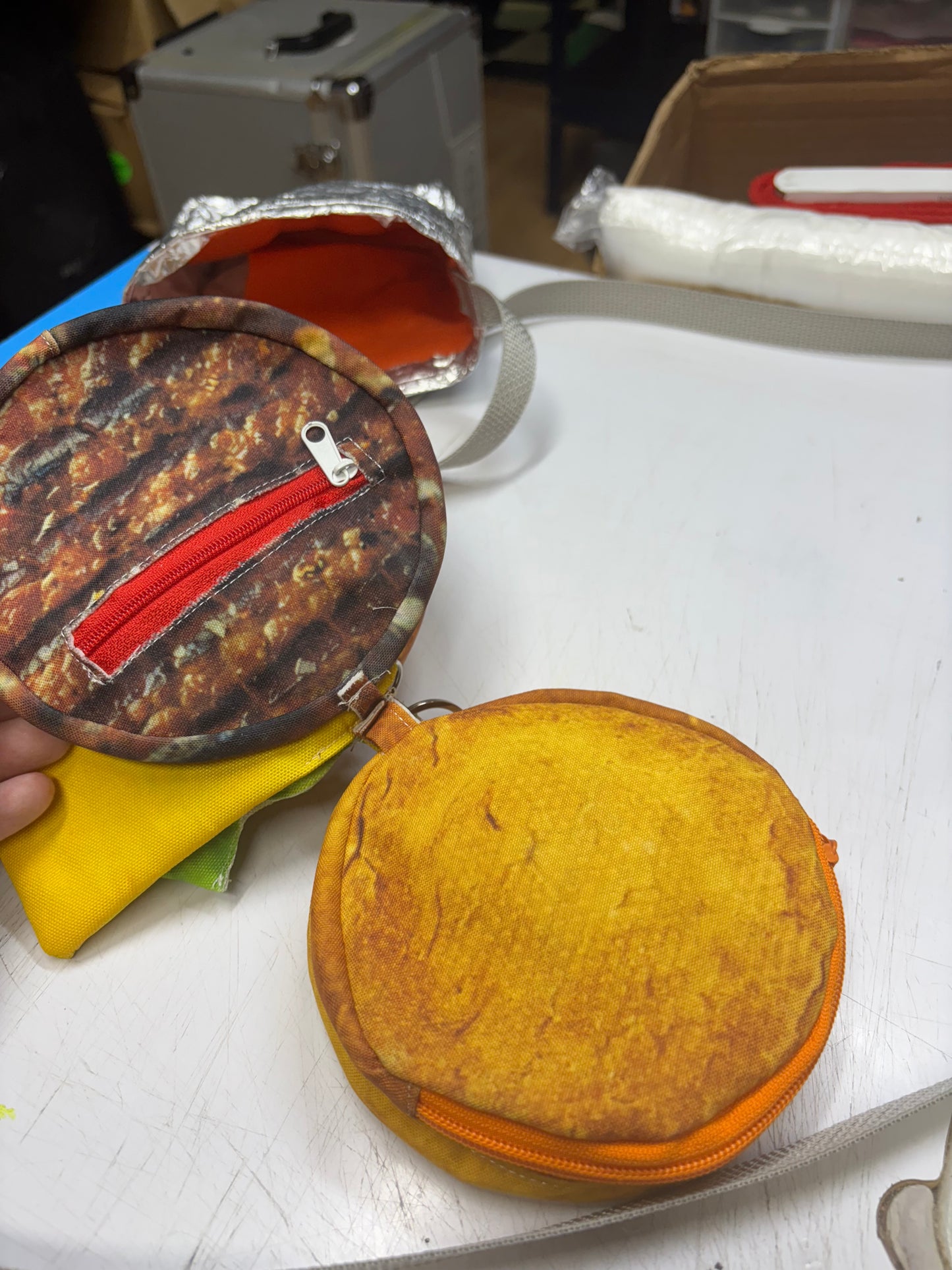 hamburger wallet with crossbody