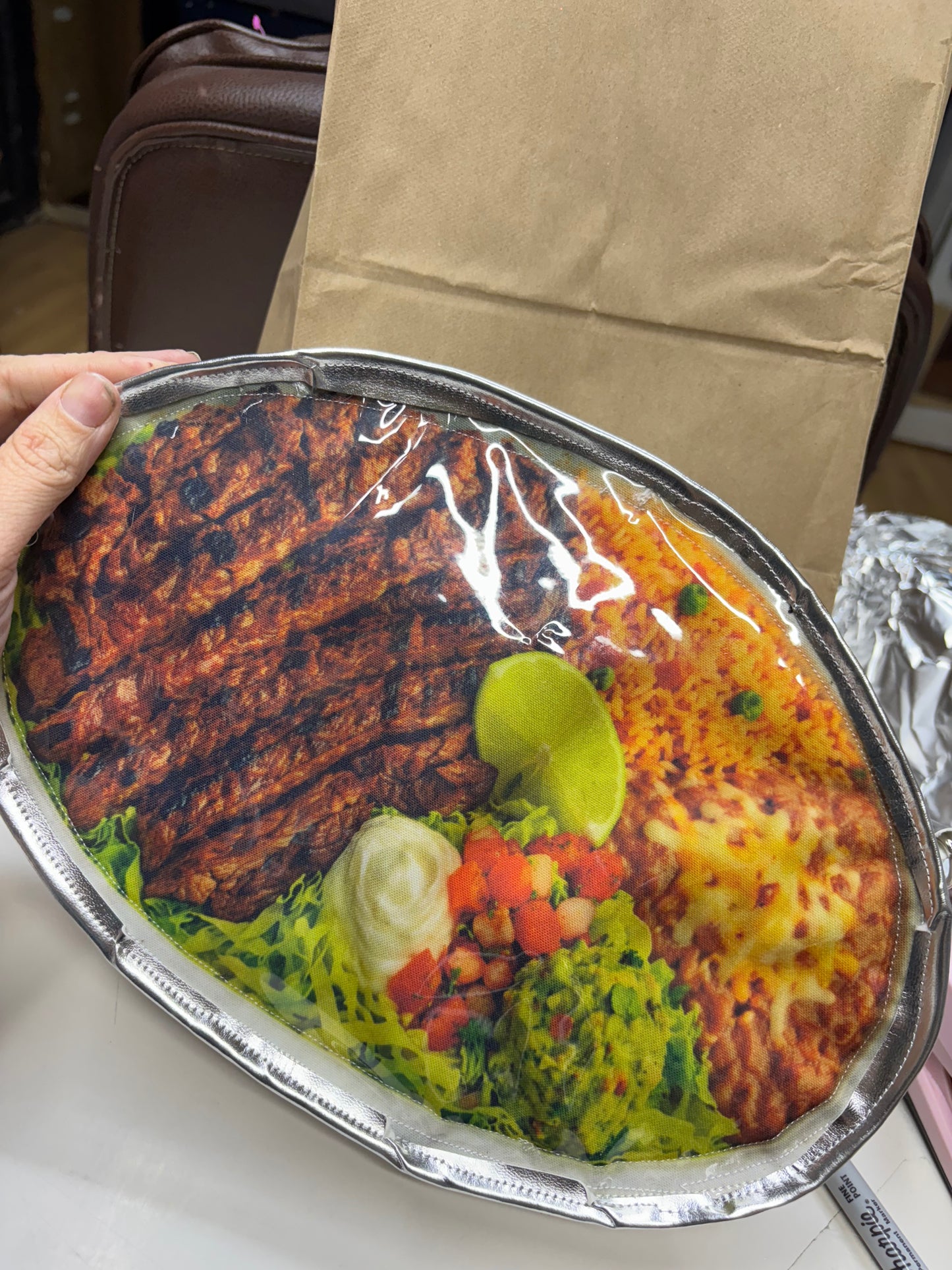 Carne Asada plate handbag