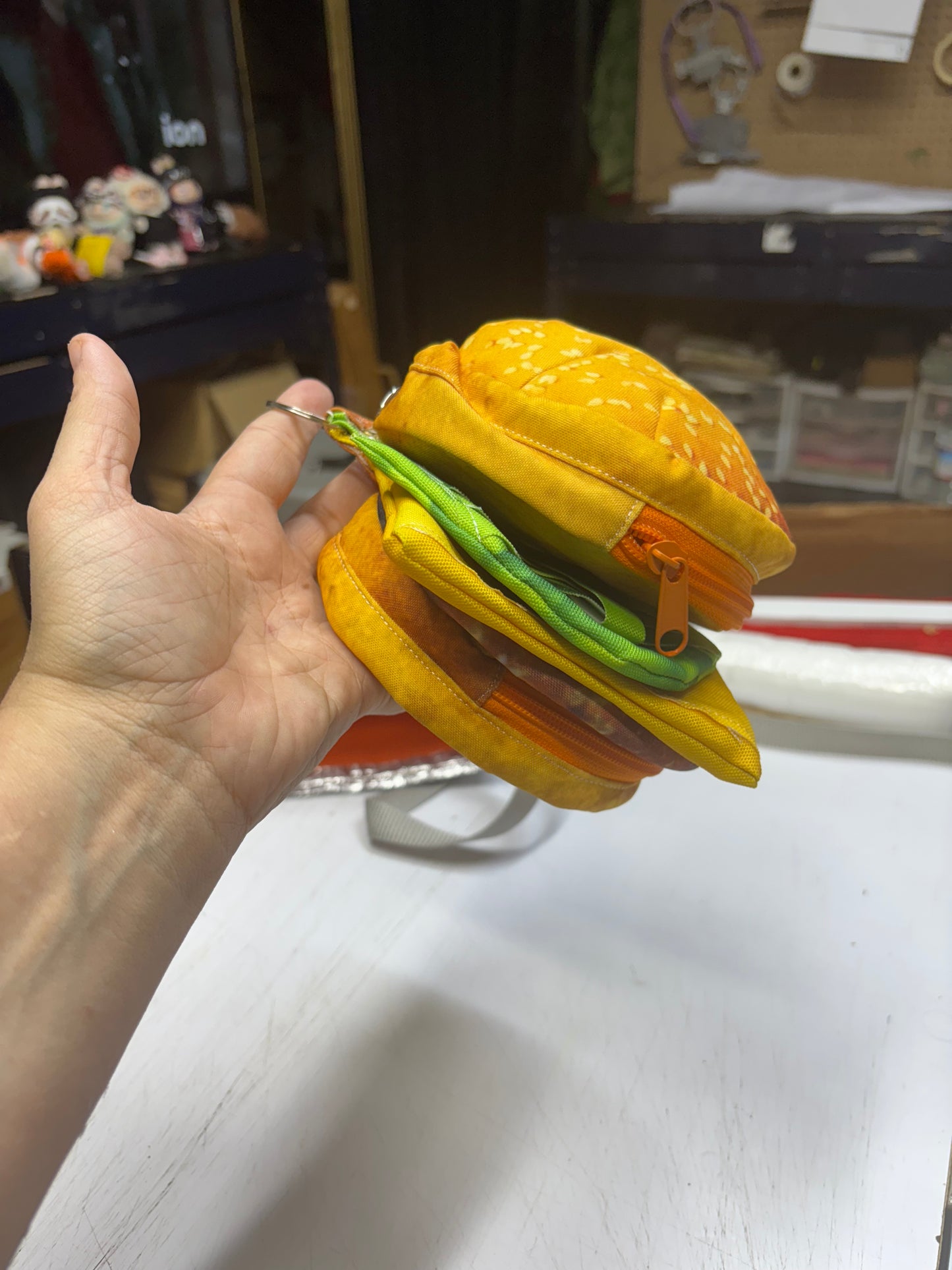 hamburger wallet with crossbody