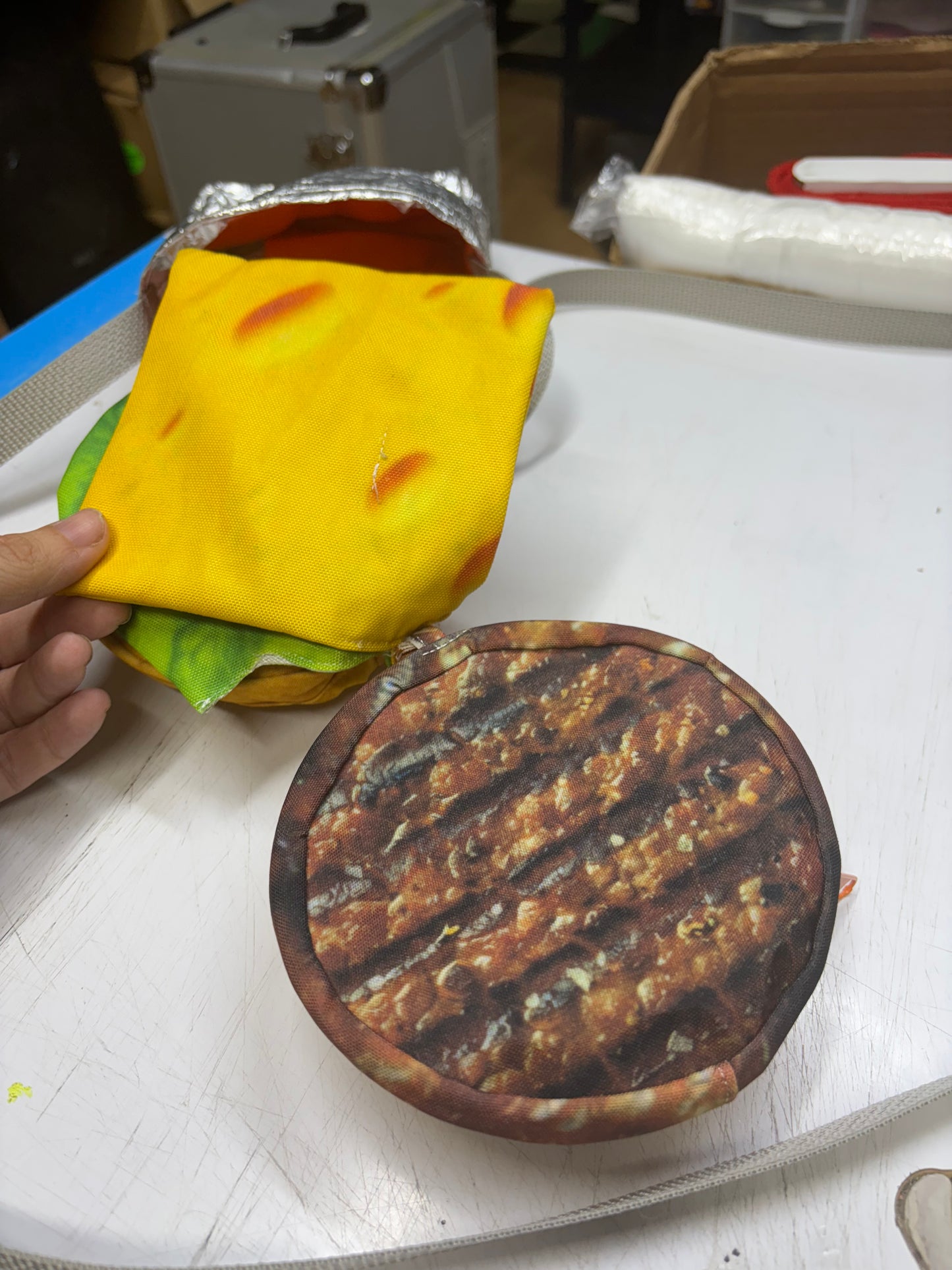 hamburger wallet with crossbody