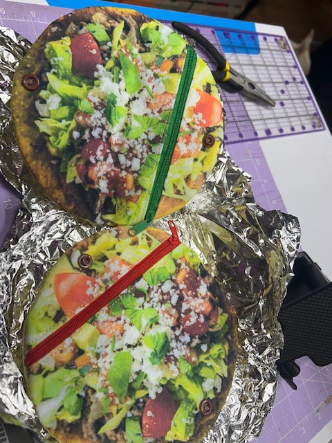 two supreme taco coin purses